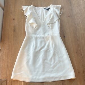 French Connection V-Neck Ruffle Whisper Dress